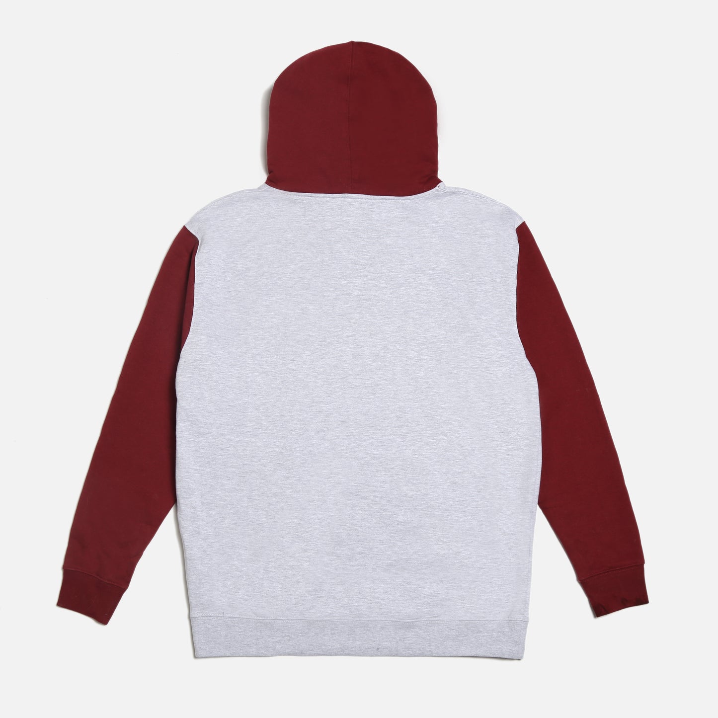 
                  
                    Mayhem Mission Hoodie: Grey + Maroon
                  
                